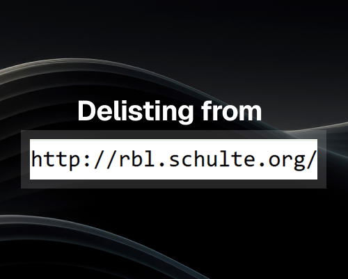 Schulte RBL Blacklist Check &amp; Removal Process