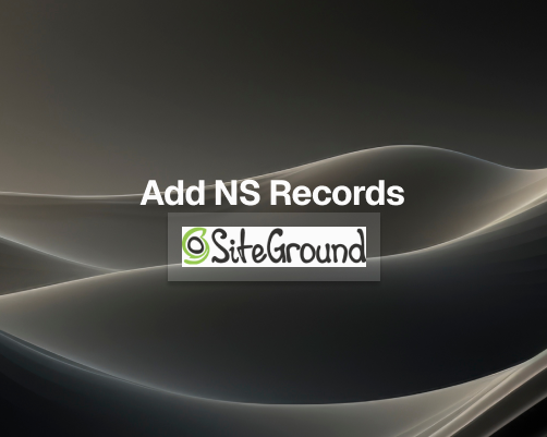How to Add NS Records in SiteGround